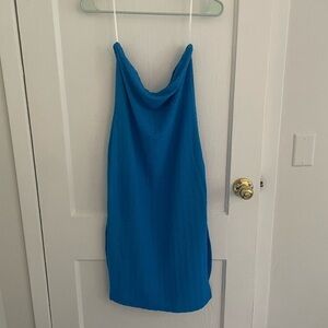 Shein Strapless Blue Mini Dress Size Large